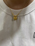 QMXD輕奢復古金愛心項鏈女士仿沙金久不掉色拉絲鏤空鎖骨鏈生日禮物 愛心項鏈 曬單實拍圖