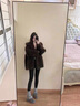妤遇（YUUZYUUS）品牌女裝羊羔毛外套女2025冬季新款加厚保暖連帽時(shí)尚百搭小個(gè)子 咖啡棕色 S 曬單實(shí)拍圖