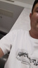 吉普（JEEP）【7A抗菌】100%純棉T恤男士短袖夏季寬松透氣衣服男裝 白色 2XL 曬單實拍圖