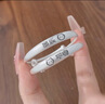 MHFDO胖東來(lái)品質(zhì)兒童銀手鐲純銀999小孩銀鐲子學(xué)生足銀手鐲手環(huán)女童鐲 蝴蝶結推拉一個(gè)  9-16歲 曬單實(shí)拍圖