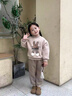 迪士尼（Disney）女童秋冬套裝1一5歲兒童洋氣衣服3小童加絨韓版女寶寶衛衣兩件套4 卡其色 110cm 曬單實(shí)拍圖