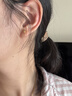 中國黃金（CHINA GOLD）黃金耳釘女足金圓珠耳釘小金豆耳飾生日禮物送女友老婆 【京速達】約3mm圓珠耳釘一對約0.3g 曬單實(shí)拍圖