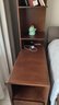 千美居客廳沙發(fā)邊柜夾縫邊小桌子茶幾實(shí)木邊幾簡(jiǎn)約角幾床頭柜 胡桃色80（邊幾+置物架） 曬單實(shí)拍圖