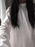 100%純棉秋季新款長袖T恤女學(xué)生韓版寬松百搭白色內(nèi)搭打底衫上衣 白色 L 建議111-125斤 曬單實拍圖