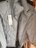 GXG男裝 潮流暗紋壓印羽絨服短款面包服外套 23冬 灰藍色 175/L 曬單實(shí)拍圖