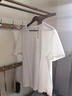 布先生春夏季短袖T恤男士純棉小白T純色內(nèi)搭打底衫 白色 4XL(195) 曬單實(shí)拍圖