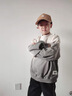 G.DUCKKIDS男童衛衣春秋款2024新款男孩中大兒童秋裝炸街痞帥長(cháng)袖打底衫上衣 灰色春秋款 160 建議150-160cm10-12歲 曬單實(shí)拍圖