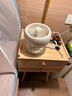海爾（Haier）可充電電風(fēng)扇臺式風(fēng)扇桌面家用小型臺扇小風(fēng)扇輕音廚房壁扇宿舍臥室辦公搖頭渦輪空氣循環(huán)扇 左右自動(dòng)搖頭LSF-CE101(W) 曬單實(shí)拍圖