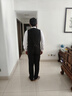 羅蒙西服套裝男士商務修身西裝男職業(yè)正裝小西服新郎伴郎結婚禮服外套 黑色雙扣【西服+西褲+馬甲+襯衫 4XL /190【160-175斤】+7件禮品 曬單實拍圖