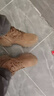 3514作戰(zhàn)靴男訓練鞋高幫戰(zhàn)術靴側拉鏈男靴新式棕色戶外沙漠靴 棕色 42 曬單實拍圖