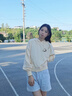 班尼路衛(wèi)衣女裝連帽重磅長袖潮流短款上衣服小個子女生顯瘦時尚秋冬新款 杏#竹葉熊貓K 【綿柔親膚】 M 曬單實拍圖