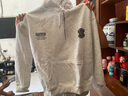啄木鳥(niǎo)美式復古白灰色連帽衛衣男秋裝冬季潮牌寬松上衣服男女情侶外套 白灰色 （加絨款） 2XL 建議體重（135-145斤） 曬單實(shí)拍圖
