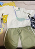 戴維貝拉（DAVE＆BELLA）休閑男童套裝寶寶衣服洋氣兒童衛衣長(cháng)褲兩件套2025秋季新款童裝 杏色【現貨】 90 cm（建議身高80-90cm） 曬單實(shí)拍圖