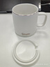 傳旗陶瓷馬克杯帶勺蓋咖啡杯牛奶杯早餐杯辦公杯男女茶杯描金白400ml 曬單實(shí)拍圖