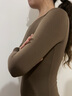 日本Sparrow無痕秋衣女打底衫內(nèi)搭秋冬保暖美體內(nèi)衣防寒秋衣秋褲 可可棕【上衣】 L 曬單實(shí)拍圖