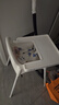 宜家（IKEA）ANTILOP安迪洛高腳寶寶椅嬰兒吃飯成長(zhǎng)椅家用餐椅兒童椅 白色含托盤(pán) 曬單實(shí)拍圖