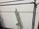 衣架落地臥室家用雙桿晾衣架掛衣架子室內(nèi)衣服衣帽架加粗陽臺衣桿 150cm黑【雙桿+置物架】 曬單實拍圖