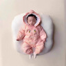 迪士尼（Disney）嬰兒連體服女寶寶冬季外出抱衣洋氣新生兒衣服冬裝白鴨絨外套 粉色 66cm 曬單實(shí)拍圖