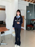 Teenie Weenie小熊女裝衛(wèi)衣2025秋季新款學(xué)院風(fēng)可拆卸領(lǐng)帶拼接襯衫 藏青色 S 曬單實拍圖