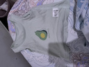 貝瑞加（Babyprints）嬰兒背心2件裝新生兒純棉夏裝初生男女寶寶護肚上衣柔軟 綠66 曬單實(shí)拍圖