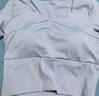 徽昂運動套裝女瑜伽服套裝跑步健身服速干衣胸墊t恤拼接短袖長褲藍L 曬單實拍圖