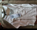 森馬（Semir）長(cháng)袖T恤女短款緊身撞色插肩袖明線(xiàn)顯瘦冬季印花圓領(lǐng)上衣復古 白綠色調00314 M 曬單實(shí)拍圖