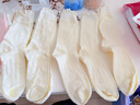 貓人女士襪子女秋季【100%純棉10A抑菌】布標堆堆襪中筒襪25年新品4雙 曬單實(shí)拍圖