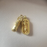 中國(guó)黃金（CHINA GOLD）黃金貔貅金剛杵吊墜足金項(xiàng)鏈男女款招財(cái)鎖骨中秋節(jié)生日禮物送女友 【今/次日達(dá)】貔貅金剛杵吊墜+S925鏈 約1g 曬單實(shí)拍圖