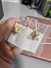 百年老鳯祥歐美夸張金屬銀色水滴耳針女輕奢小眾耳環(huán)耳飾q 大號金色/對[S925銀針] 曬單實拍圖