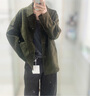 KEIGAN開間福利/口碑爆款 埃塞俄比亞進(jìn)口羊反絨分割線廓形皮衣 迷蹤綠 M 36 （預(yù)訂25天發(fā)） 曬單實(shí)拍圖