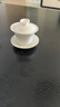 京東京造 茶杯茶具 羊脂玉陶瓷功夫茶具三才蓋碗馬蹄杯主人杯禮盒150ml 曬單實(shí)拍圖