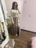 森馬（Semir）針織開衫女短款蕾絲V領(lǐng)夏季2025溫柔蝴蝶結(jié)修身上衣109325106001 曬單實拍圖