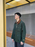 Teenie Weenie Men小熊男裝秋冬新款舒適簡約風休閑風衣翻領保暖夾克外套 軍綠色 L 175 曬單實拍圖