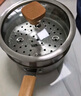 小熊（Bear）奶鍋 316L不銹鋼嬰兒寶寶輔食鍋小奶鍋加厚湯鍋煮面鍋帶蒸籠18cm 曬單實(shí)拍圖