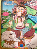青藏源西藏純手繪扎基拉姆黃黑財神大黑天文殊菩薩藥師佛小唐卡佛牌吊墜 普賢菩薩生肖龍蛇守護神4*5cm紅 曬單實(shí)拍圖