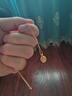 中國黃金（CHINA GOLD）黃金吊墜女榴蓮金項鏈時(shí)尚足金掛墜禮物送女友媽媽情人節生日禮物 大榴蓮吊墜丨(約1g) 曬單實(shí)拍圖