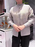 俞兆林洋氣媽媽春秋裝針織兩件套裝50歲老年人秋季上衣中老年女開(kāi)衫外套 藍色上衣兩件套 2XL 建議115-135斤 曬單實(shí)拍圖