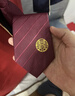FitonTon【結婚季】8cm酒紅色領(lǐng)帶男免打結一拉得正裝新郎喜慶婚禮雙喜字 曬單實(shí)拍圖