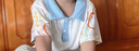 歡喜小熊 兒童短袖夏天T恤衣服寶寶夏裝POLO衫兒童上衣夏季童裝打底衫 湖水藍 90 (建議18-24月身高80-90cm) 曬單實(shí)拍圖