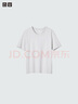 優(yōu)衣庫女裝SUPIMA COTTON圓領(lǐng)T恤短袖打底內搭474408 00 白色 M /160/84A 曬單實(shí)拍圖