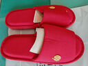 水星家紡 結婚拖鞋情侶紅色一雙 夏季婚慶紅拖鞋喜慶情侶拖鞋女 囍合雙影情侶拖鞋男 42-43 曬單實(shí)拍圖
