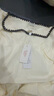 歐迪芬女士睡衣女帶胸墊100%純棉抑菌防螨翻領(lǐng)套頭家居服可外穿米白L 曬單實拍圖