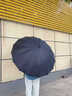 AILUKI日本雨傘男士大號直桿長(cháng)柄雨傘加固加厚結實(shí)抗風(fēng)暴雨家用批量定制 總裁藍-125㎝加大 12骨 曬單實(shí)拍圖