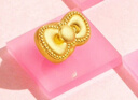 石光年輪Hello Kitty50周年黃金凱蒂貓足金999轉運珠項鏈蝴蝶結手鏈送禮物 足金蝴蝶結+送編繩 曬單實(shí)拍圖