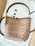 蔻馳（COACH）【官方授權(quán)店】女士小號(hào)單肩斜挎水桶包PVC配皮送女友禮物CT800 IMXHE深卡其 曬單實(shí)拍圖