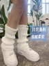 北極絨白色襪套堆堆襪子女秋冬季加絨加厚保暖腿套雪地靴y2k小腿襪 曬單實(shí)拍圖