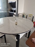 豐舍 餐桌 巖板實(shí)木餐桌椅組合現代簡(jiǎn)約家用小戶(hù)型餐臺可伸縮折疊飯桌 1.35米黑白色-雪山白巖板-實(shí)木椅 一桌六椅 曬單實(shí)拍圖