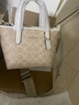 蔻馳（COACH） 女包奢侈品CITY迷你托特包女士斜挎手提包七夕情人節(jié)禮物 沙黃色配白色CW032IMXDM 曬單實拍圖