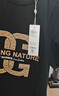 GXG男裝商場(chǎng)同款字母繡花短袖T恤24年夏 黑色 180/XL 曬單實(shí)拍圖