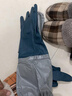 京厽洗碗手套加絨長(cháng)款男女防水橡膠廚房型刷碗洗衣家用加厚家務(wù)冬 加絨秋冬1雙-如意加長(cháng)藏青手套 L 曬單實(shí)拍圖